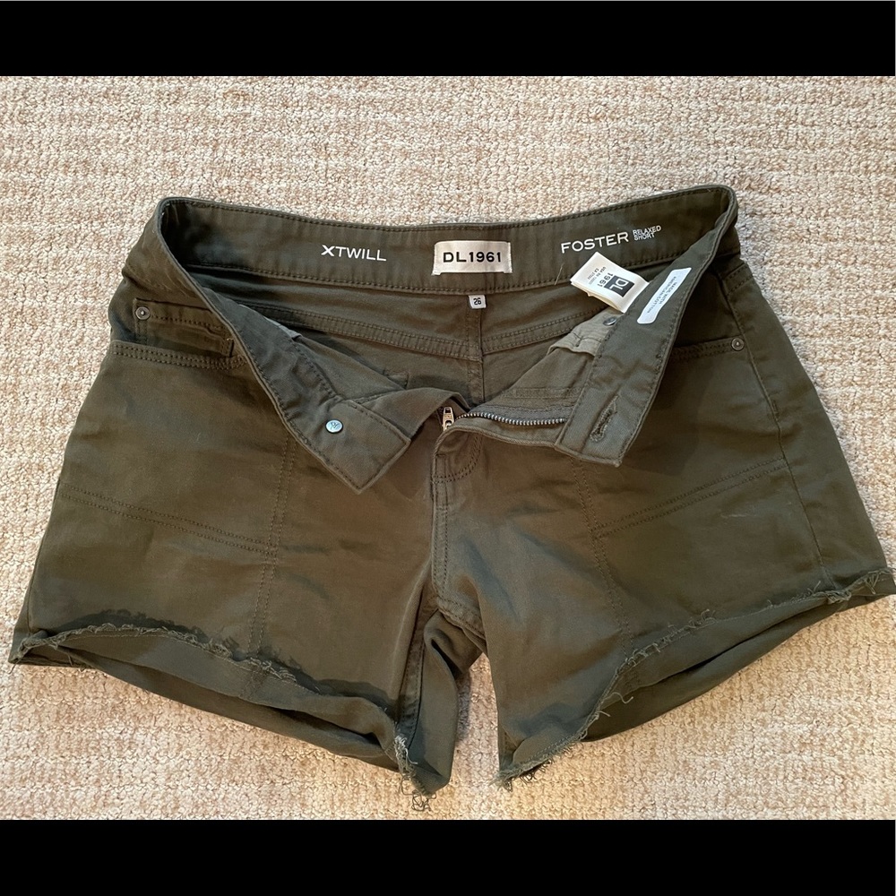 DL1961 olive green shorts